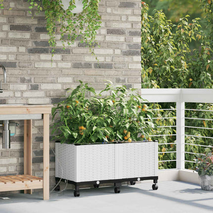 Tuin Pot Met Irrigatie En Wielen 40 X 40 X 132 Cm Pp