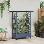 122,5 x 40 x 133 cm / met een plat dak (2 zijkanten trellis) op wielen