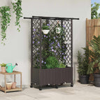 124 x 40 x 148 cm / met een plat dak (3 zijkanten trellis) op wielen