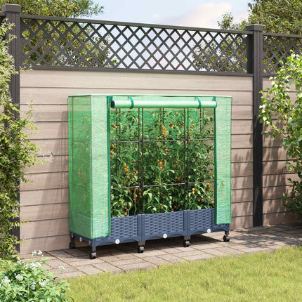 Tuinplantenbak Met Kasbedekking En Wielen Pp