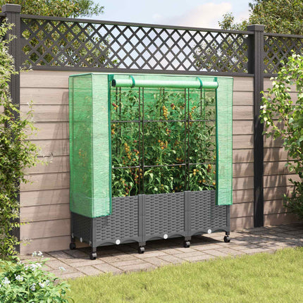 Tuinplantenbak Met Kasbedekking En Wielen Pp