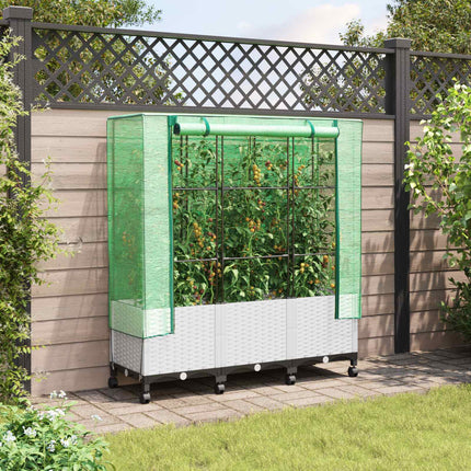 Tuinplantenbak Met Kasbedekking En Wielen Pp