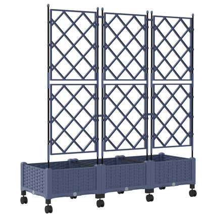 Tuinplantbak Met Schutting En Wielen 3 St Pp