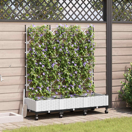 Tuinplantbak Met Schutting En Wielen 3 St Pp