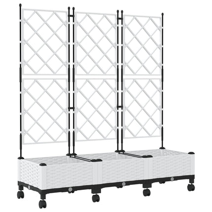 Tuinplantbak Met Schutting En Wielen 3 St Pp