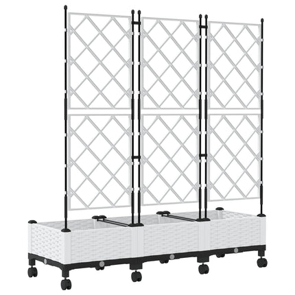 Tuinplantbak Met Schutting En Wielen 3 St Pp