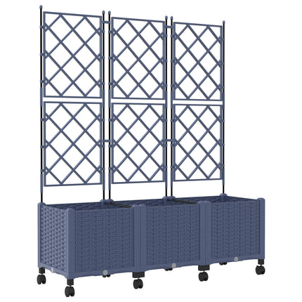 Tuinplantbak Met Schutting En Wielen 3 St Pp