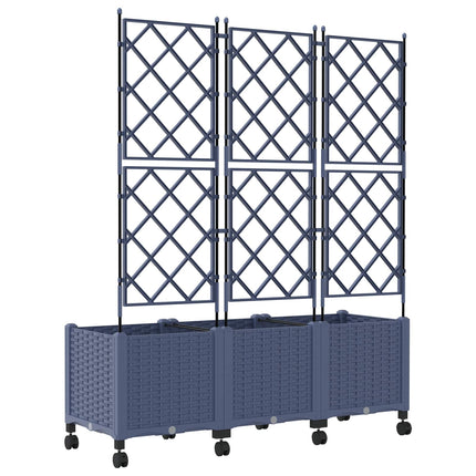 Tuinplantbak Met Schutting En Wielen 3 St Pp