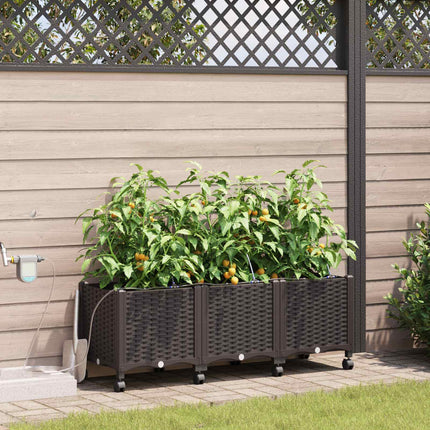 Tuin Pot Met Irrigatie En Wielen 40 X 40 X 132 Cm Pp