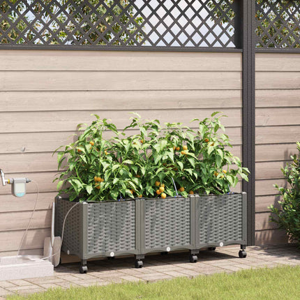 Tuin Pot Met Irrigatie En Wielen 40 X 40 X 132 Cm Pp