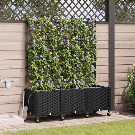 Tuin Pot Met Irrigatie En Wielen 40 X 40 X 132 Cm Pp