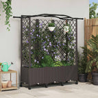 163 x 40 x 151 cm / met een gebogen dak (3 zijkanten trellis) op wielen