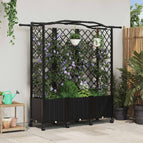 163 x 40 x 151 cm / met een gebogen dak (3 zijkanten trellis) op wielen