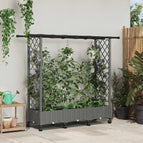 164 x 40 x 133 cm / met een plat dak (2 zijkanten trellis) op wielen
