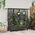 164 x 40 x 133 cm / met een plat dak (3 zijkanten trellis) op wielen