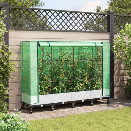 Tuinplantenbak Met Kasbedekking En Wielen Pp