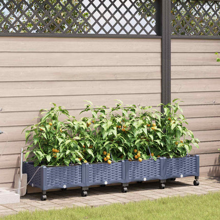 Tuin Pot Met Irrigatie En Wielen 40 X 40 X 132 Cm Pp
