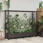 203 x 40 x 133 cm / met een plat dak (2 zijkanten trellis) op wielen