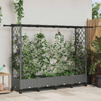 203 x 40 x 133 cm / met een plat dak (2 zijkanten trellis) op wielen