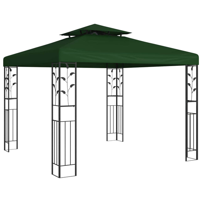Paviljoen 3 X 3 X 2,68 M Groen Polyester En Staal