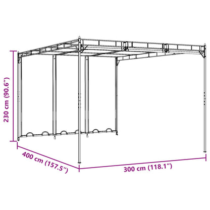 Paviljoen 4 X 3 X 2,3 M Polyester En Staal
