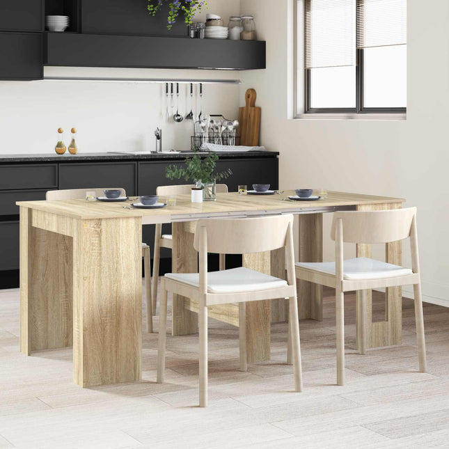 Eettafel 180 X 85 X 75 Cm Bewerkt Hout Rechthoekig