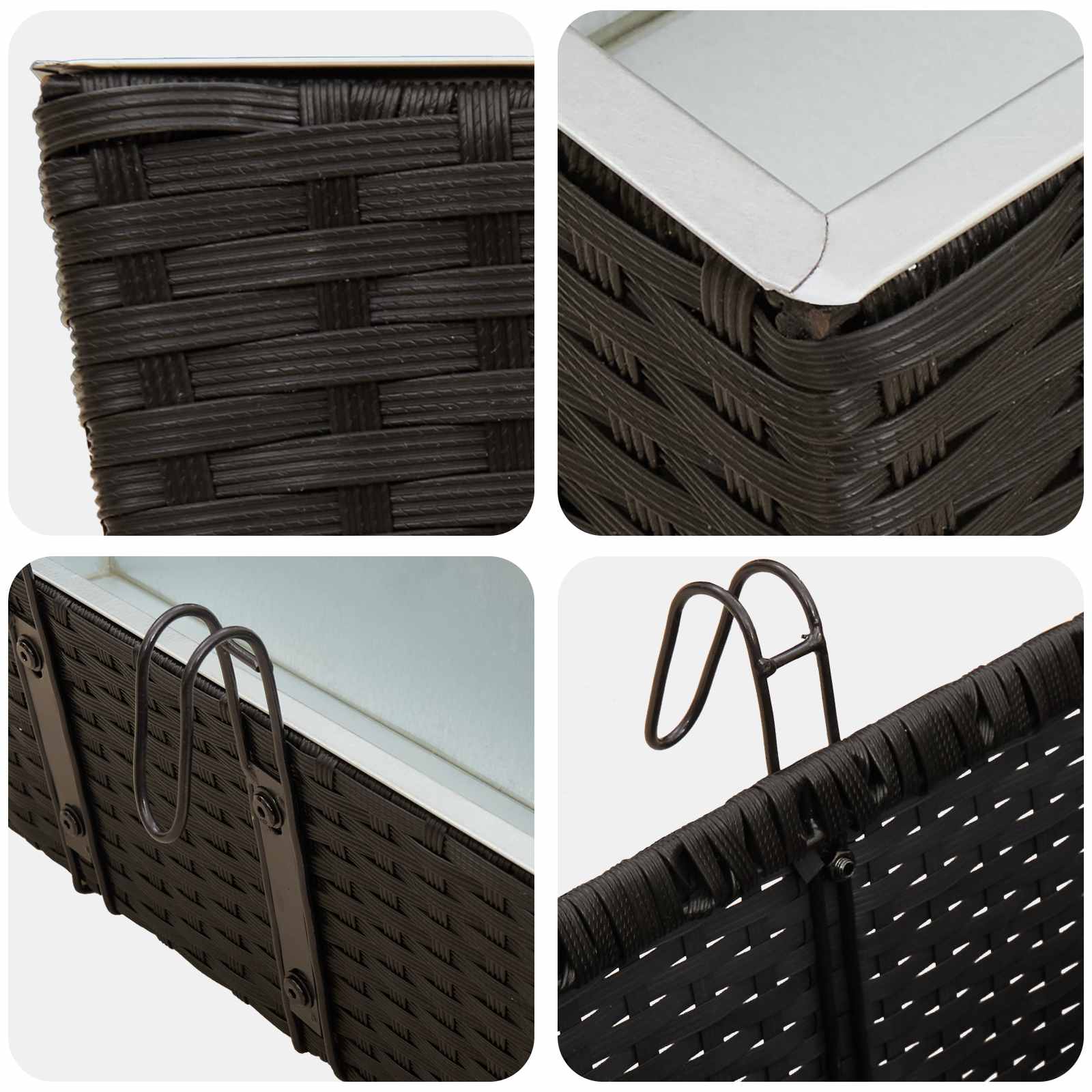 Reling 2 Pcs 50 X 17 X 17 Cm Metaal