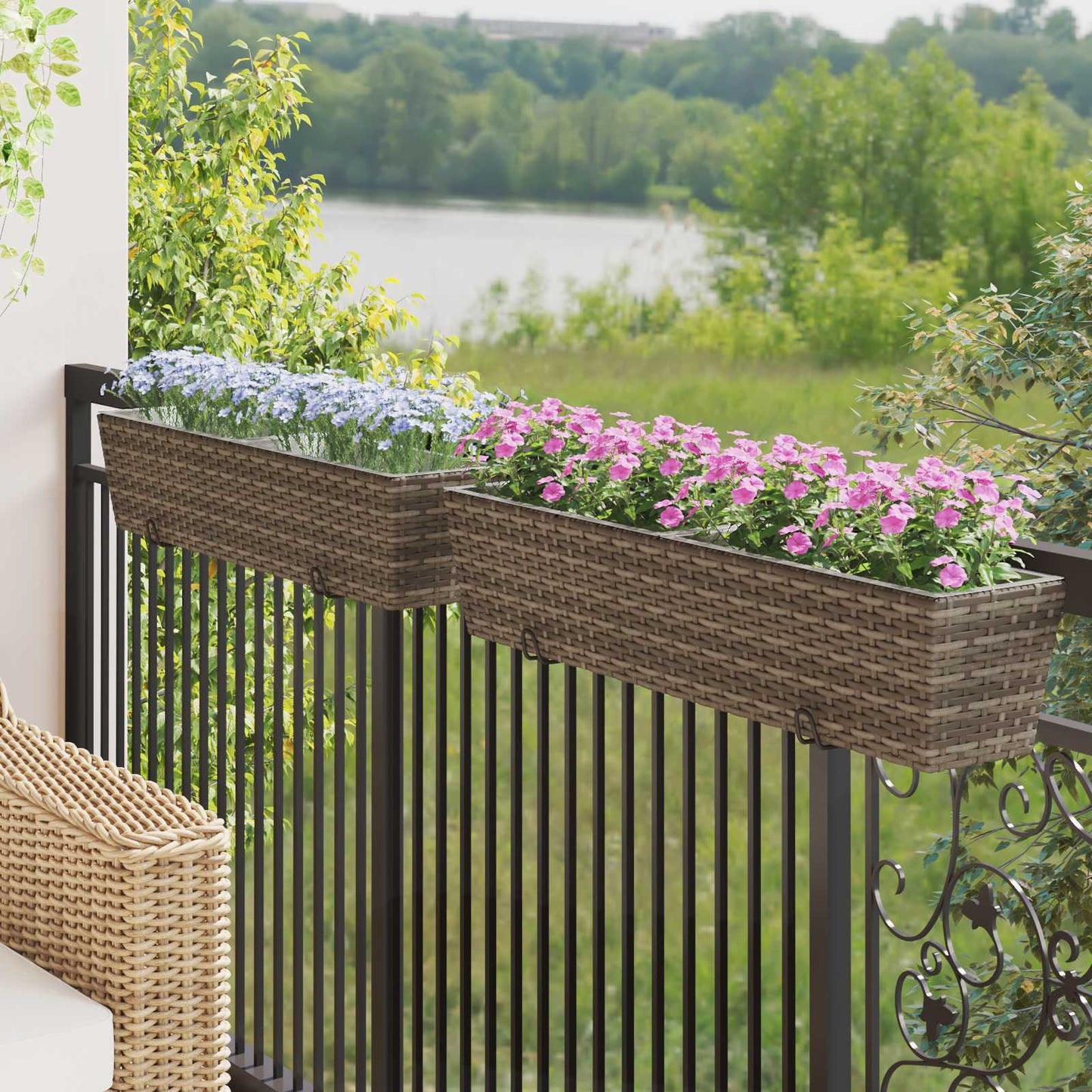 Reling 2 Pcs 50 X 17 X 17 Cm Metaal