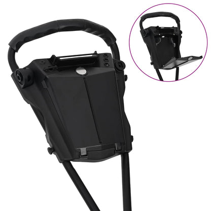 Golf Trolley Zwart 95 X 60 X 130 Cm Ijzer