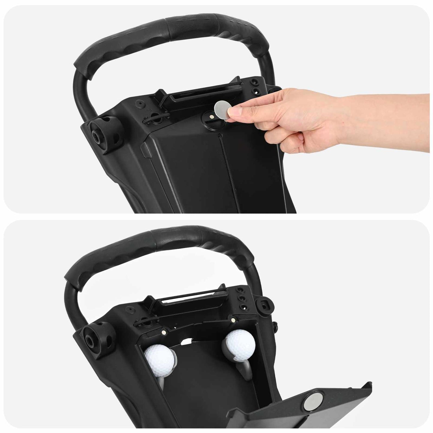 Golf Trolley Zwart 95 X 60 X 130 Cm Ijzer