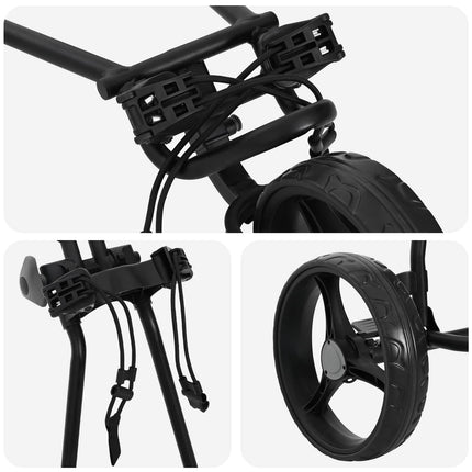 Golf Trolley Zwart 95 X 60 X 130 Cm Ijzer