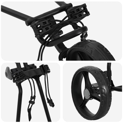 Golf Trolley Zwart 95 X 60 X 130 Cm Ijzer