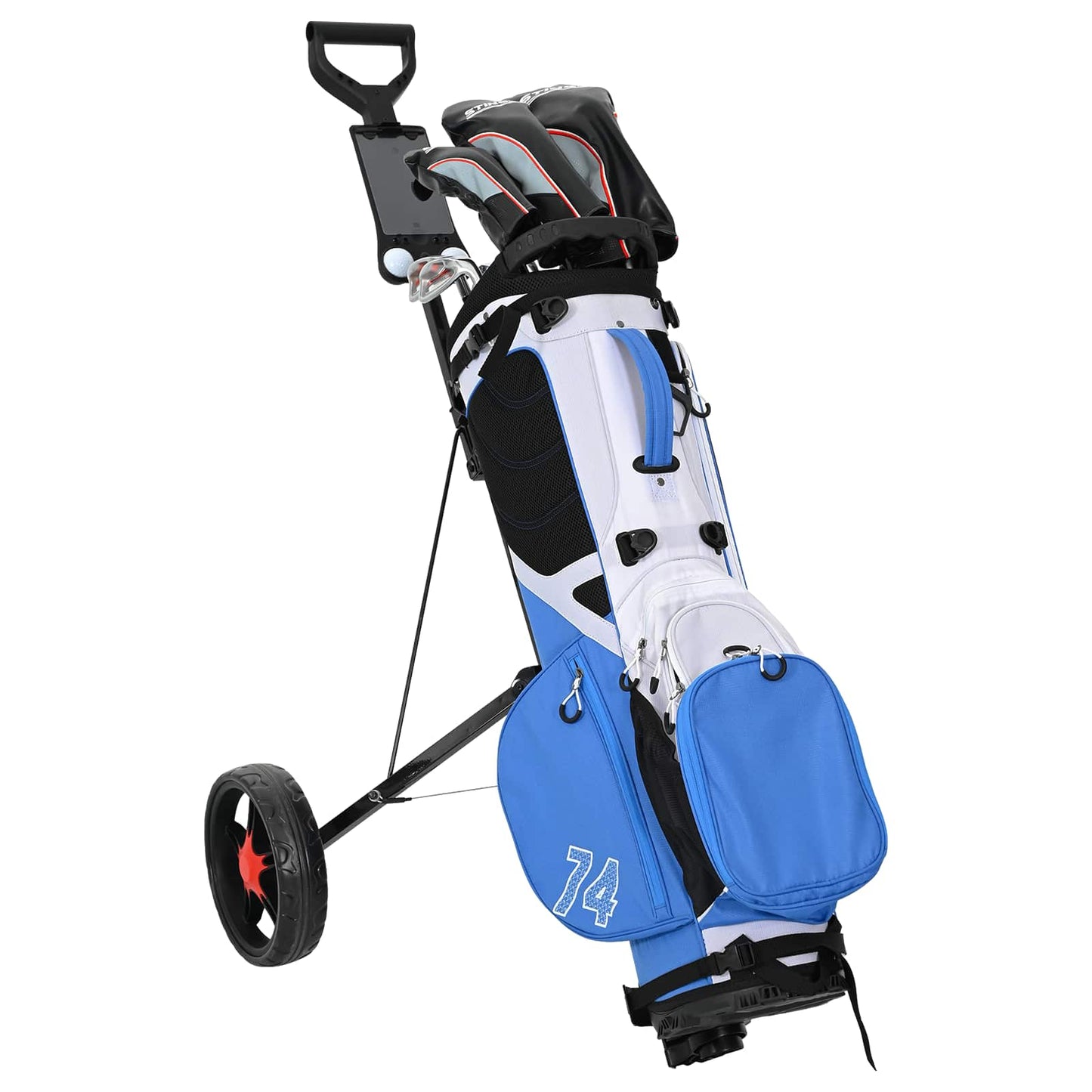 Golf Trolley Zwart 66 X 65 X 112 Cm Ijzer