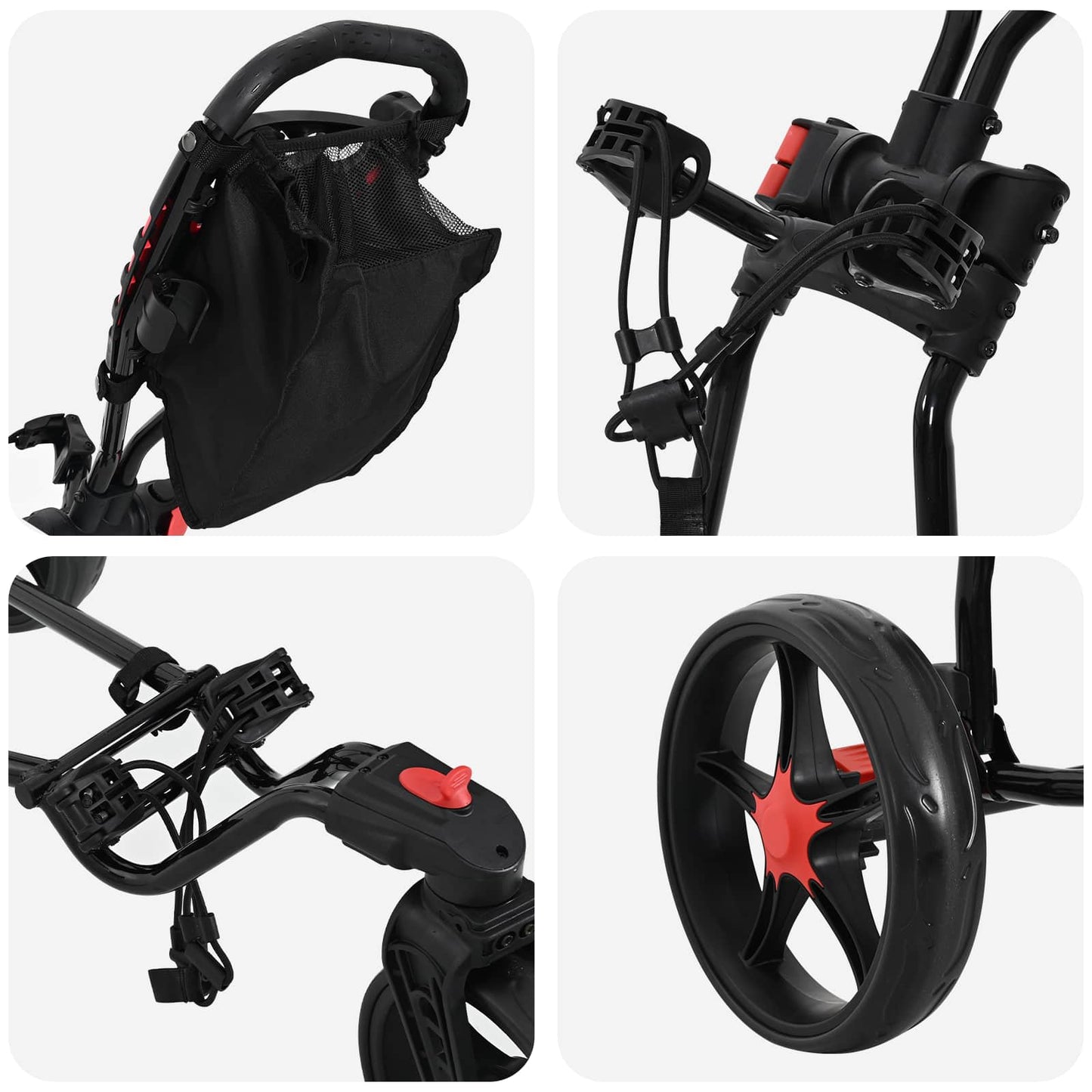 Golf Trolley Zwart 110 X 60 X 132 Cm Ijzer