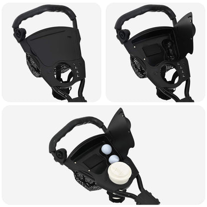Golf Trolley Met Zitplaats Zwart 95 X 69 X 114 Cm Ijzer