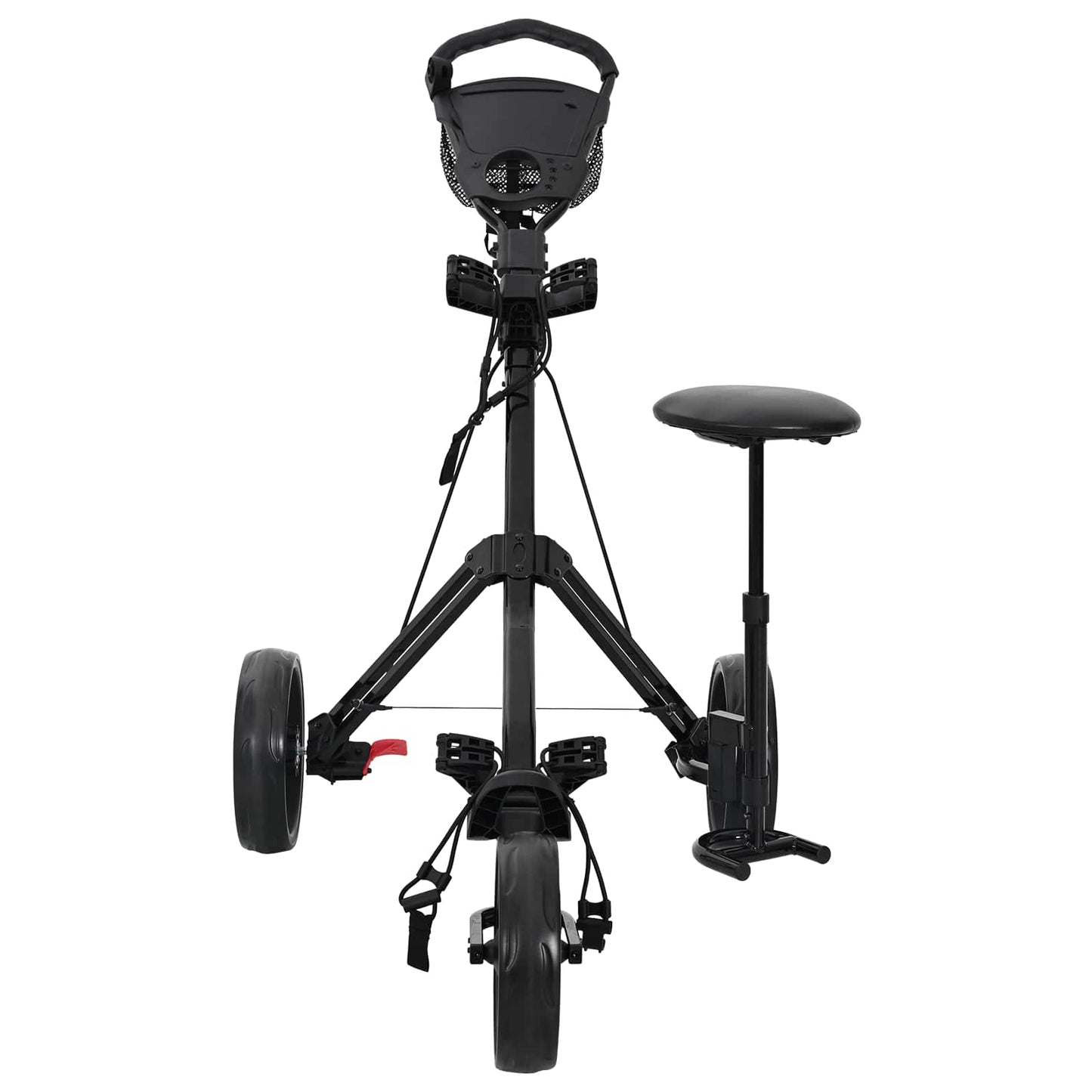 Golf Trolley Met Zitplaats Zwart 95 X 69 X 114 Cm Ijzer