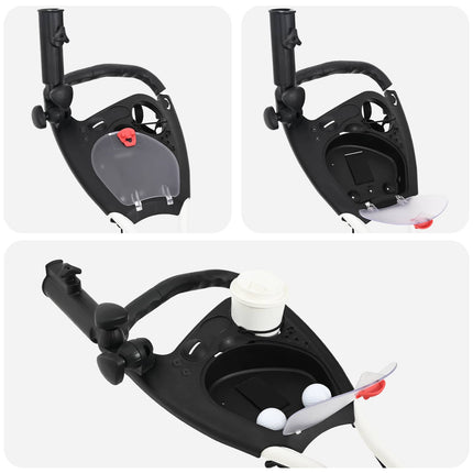 Golf Trolley Zwart En Wit 100 X 69 X 114 Cm Aluminium