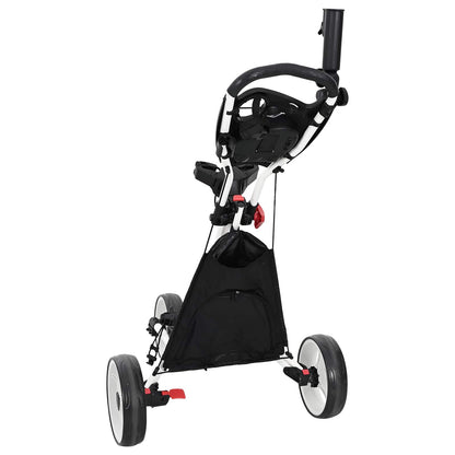 Golf Trolley Zwart En Wit 100 X 69 X 114 Cm Aluminium
