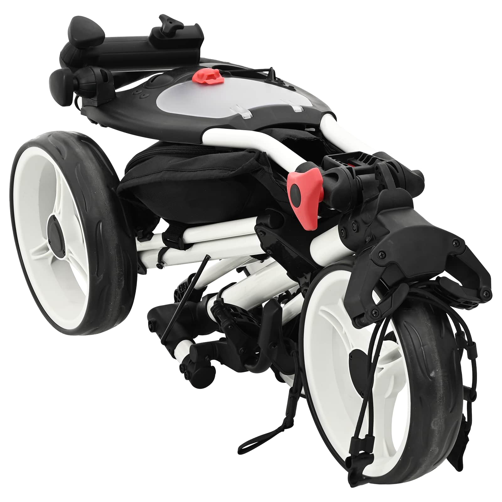 Golf Trolley Zwart En Wit 100 X 69 X 114 Cm Aluminium