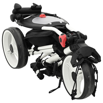 Golf Trolley Zwart En Wit 100 X 69 X 114 Cm Aluminium