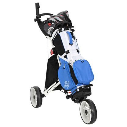 Golf Trolley Zwart En Wit 100 X 69 X 114 Cm Aluminium