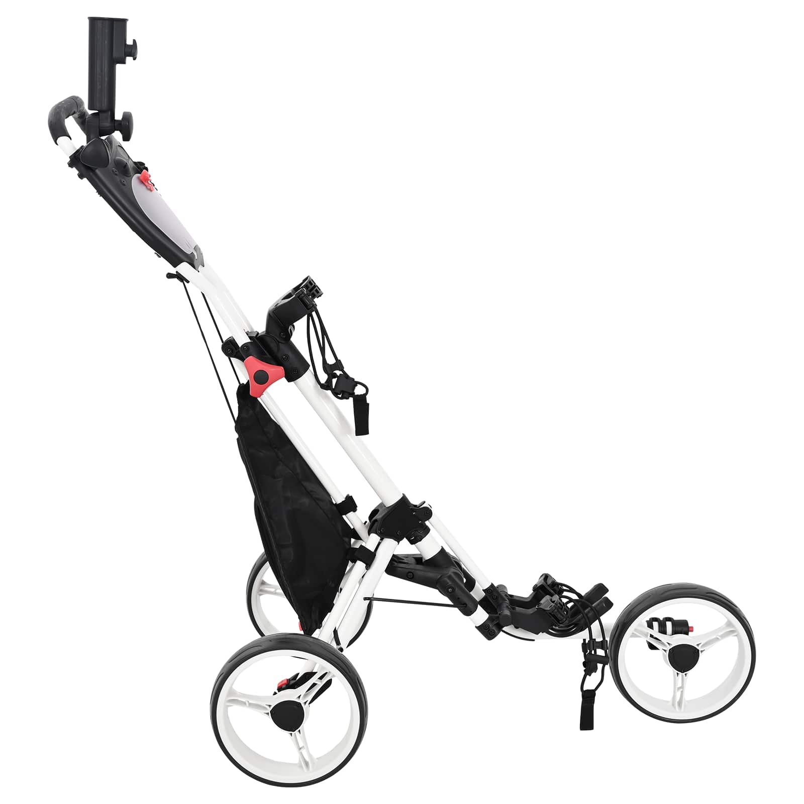 Golf Trolley Zwart En Wit 100 X 69 X 114 Cm Aluminium
