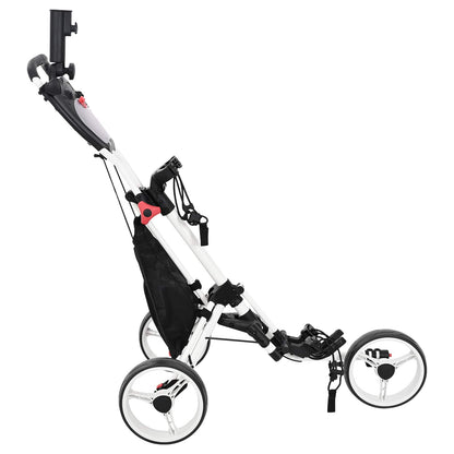 Golf Trolley Zwart En Wit 100 X 69 X 114 Cm Aluminium
