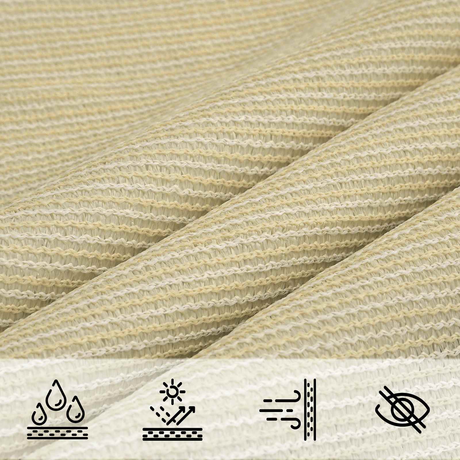 Zonneschaduwzeil Hdpe Beige