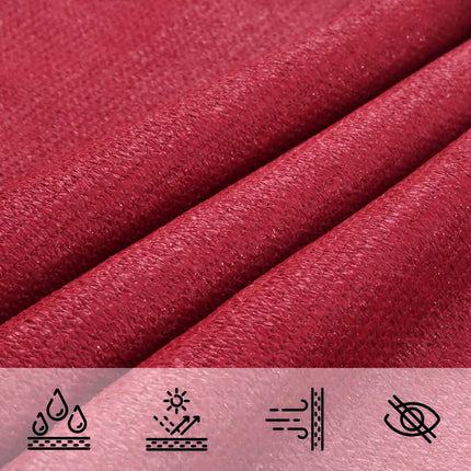 Zonneschaduwzeil Rood 2,5 X 6 M Hdpe Taupe
