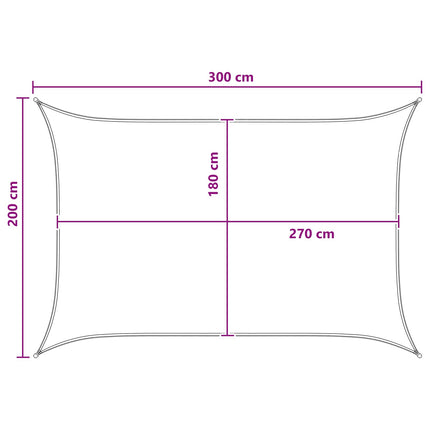 Zonneschaduwzeil Hdpe Antraciet En Wit
