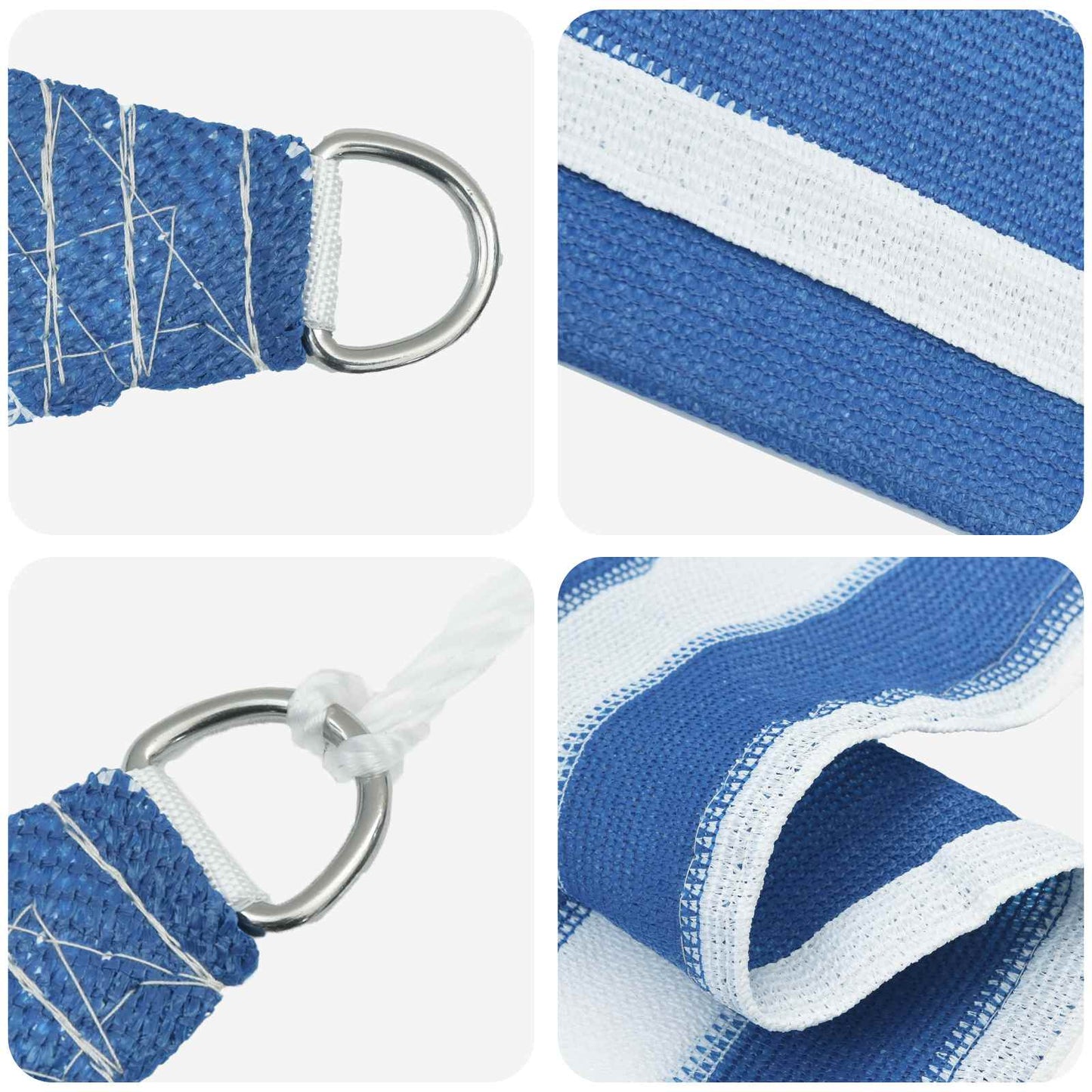 Zonneschaduwzeil Hdpe Blauw En Wit