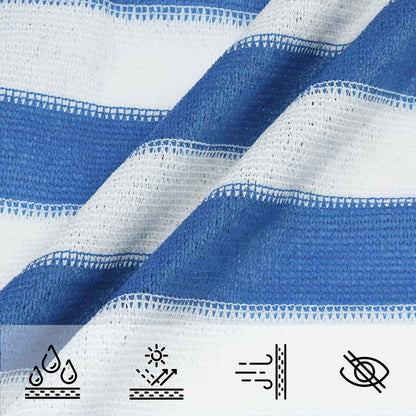 Zonneschaduwzeil Hdpe Blauw En Wit