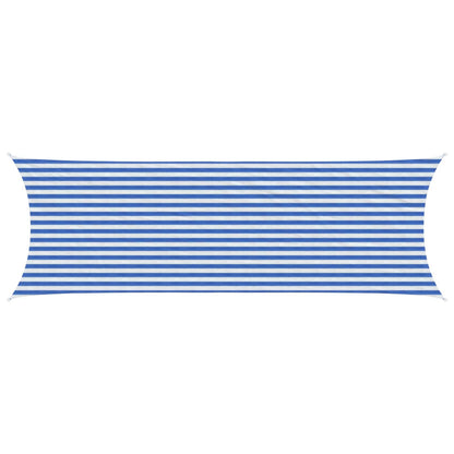 Zonneschaduwzeil Hdpe Blauw En Wit