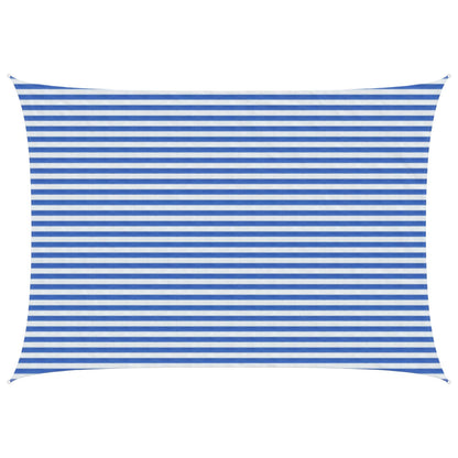 Zonneschaduwzeil Hdpe Blauw En Wit